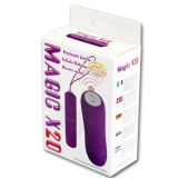 Вибропуля Baile 20 режимов вибрации PINK (7.5, Ø 1.7 см)