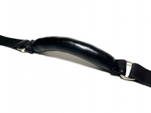 Гибкий кляп-трензель кожаный, черный