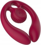 Парный вибромассажер SVibe Snail GIZI Duo, бордовый