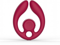 Парный вибромассажер SVibe Snail GIZI Duo, бордовый