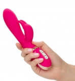 Rибромассажер кролик Jack Rabbit, розовый (22.8, Ø 5 см)