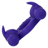Виброкольцо с двумя моторами Silicone Rechargeable Triple Orgasm Enhancer