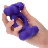 Виброкольцо с двумя моторами Silicone Rechargeable Triple Orgasm Enhancer