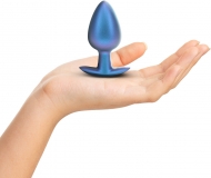 Анальная пробка из силикона L - Metallic Blu (8.9, Ø 4 см)