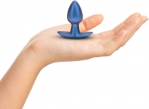 Анальная пробка из силикона S - Metallic Blu (6.5, Ø 2.7 см)