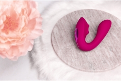 Вибромассажер Yuki для зоны G с массажными шариками, розовый