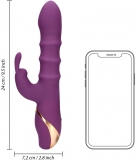 Вибратор с тремя движущимися кольцами - Orchidee Purple