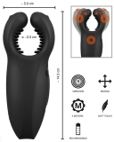 Мужской вибратор-стимулятор с подвижными лепестками Reble