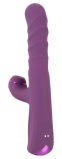 Рифленый пульсирующий, постукивающий вибратор-кролик Javida