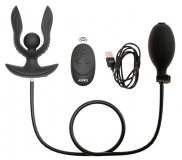 Надувная расширяющая анальная пробка с вибрацией и с пультом