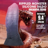 Power Monsters Силиконовый фаллоимитатор Dreadful Fiend (24, Ø 7.6 см)