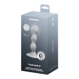 Фаллоимитатор на присоске Satisfyer Triple Ball-R, серый