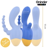 Клиторально-вагинально-анальный ONINDER вибратор с приложением