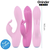 Вибратор-кролик ONINDER с приложением розовый (14.5, Ø 3 см)