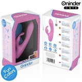 Вибратор-кролик ONINDER с приложением розовый (14.5, Ø 3 см)