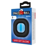 Эрекционное кольцо из силикона черное CRAZY BULL, Ø 5 см