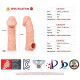 Насадка на фаллос с отверстием для мошонки Cock sleeve №1, размер S (13.8, Ø 4.2 см)