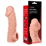 Насадка на фаллос с отверстием для мошонки Cock sleeve №2, размер S (13.8, Ø 4.2 см)