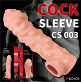 Насадка на фаллос с отверстием для мошонки Cock sleeve №3, размер S (13.8, Ø 4.2 см)