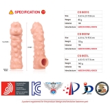 Насадка на фаллос с отверстием для мошонки Cock sleeve №3, размер S (13.8, Ø 4.2 см)