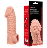 Насадка на фаллос с отверстием для мошонки Cock sleeve №4, размер S (13.8, Ø 4.2 см)
