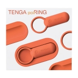 Эрекционное кольцо Tenga paiRING с вибрацией, коралл