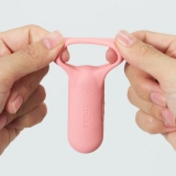 Эрекционное кольцо iroha paiRING+ Coral Pink с вибрацией