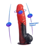 Фаллоимитатор SILEXD Fantasy Devil красный, 8” (20.3, Ø 4.4 см)