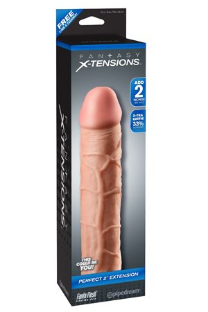 Насадка удлинитель Fantasy X-Tensions Perfect 2 телесная 20,3 см