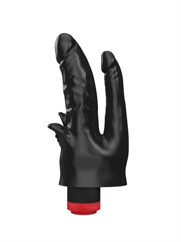 Вибратор двойной Lovetoy из ПВХ черный (20, Ø 4.4 см) Вибратор двойной Lovetoy из ПВХ черный (20, Ø 4.4 см)