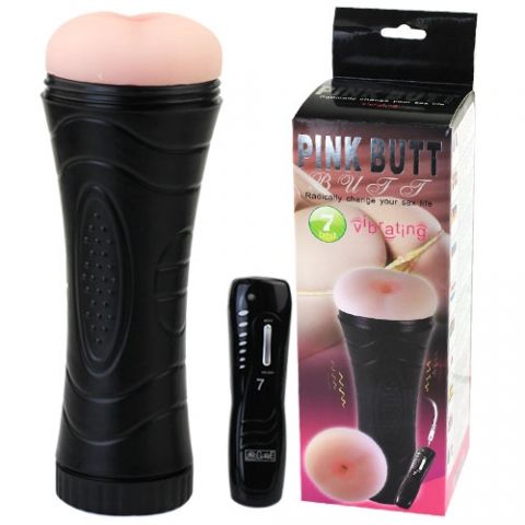 Мастурбатор в колбе Pink Butt Vibrating попка