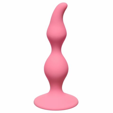 Анальная пробка Curved Anal Plug Pink (12.5, Ø 3 см)