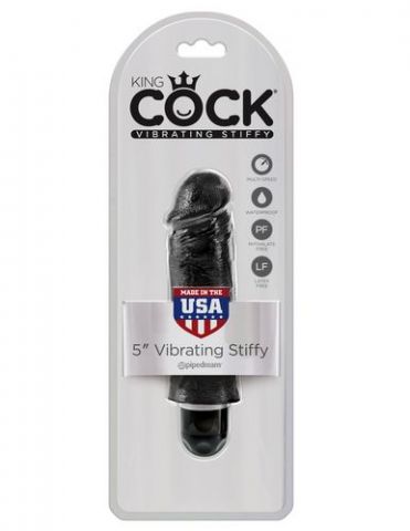 PipeDream King Cock 5 Vibrating Stiffy Вибратор черный (12.7,Ø 3.8 см)