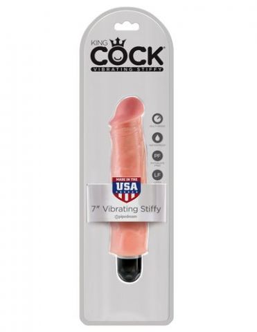 PipeDream King Cock 7 Vibrating Stiffy Вибратор телесный (17.8, Ø 4.3 см)