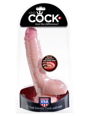 PipeDream King Cock+ Dual Density Фаллоимитатор реалистик на присоске телесный 20,3 см PipeDream King Cock+ Dual Density Фаллоимитатор реалистик на присоске телесный 20,3 см