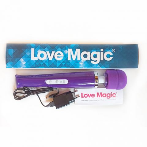 Magic Wand аккумуляторный 10 режимов, фиолетовый (аналог)