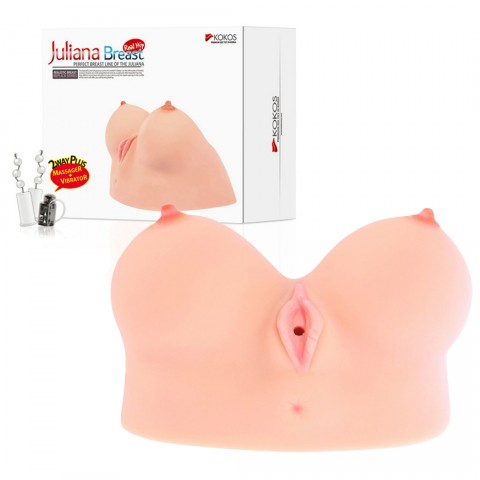 Мастурбатор грудь-вагина Juliana Breast Real hips с вибрацией и ротацией