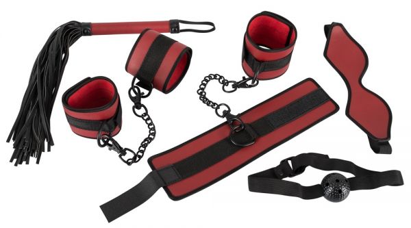 Набор для фиксации красно-черный 5 предметов 5-piece Bondage Set