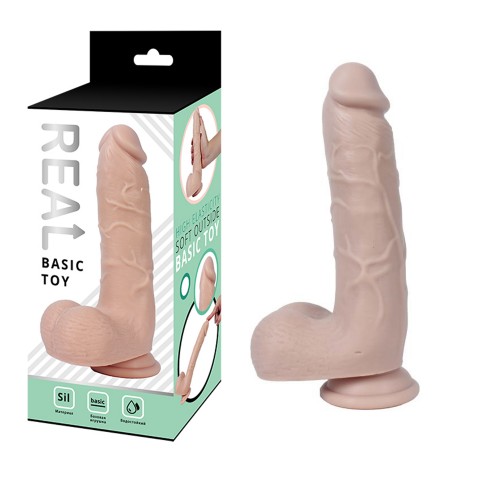 Реалистичный фаллоимитатор REAL silicone (21, Ø 4.5 см)