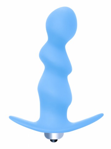 Анальная пробка с вибрацией Spiral Anal Plug Blue (10.5, Ø 2.6 см)