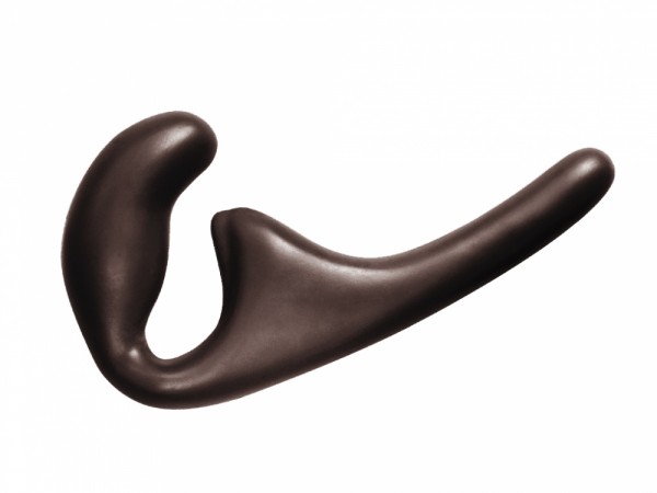 Безремневой анальный страпон Natural Seduction Black (20, Ø 2.5 см)