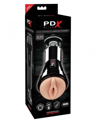 Вибромастурбатор с технологией воздушной подушки PDX Elite Cock Compressor Vibrating Stroker