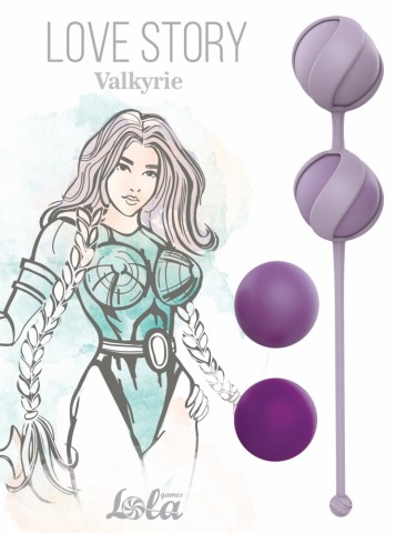 Набор из 4-х вагинальных шариков Love Story Valkyrie Purple (Ø 2.9 см)