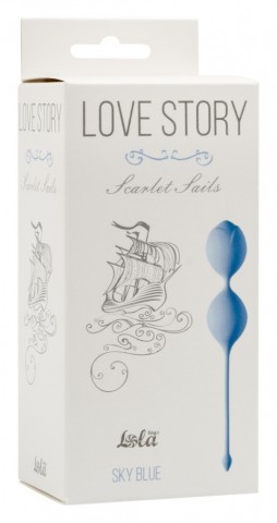 Вагинальные шарики Love Story Scarlet Sails Sky Blue (16, Ø 2.9 см)