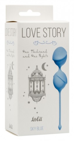 Вагинальные шарики Love Story One Thousand and One Nights Sky Blue (19, Ø 3.7 см)