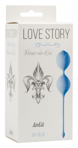 Вагинальные шарики Love Story Fleur-de-lis Sky Blue (19.5, Ø 3.4 см)