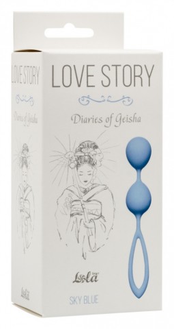 Вагинальные шарики Love Story Diaries of a Geisha Sky Blue (16.5, Ø 3 см)