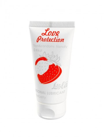 Лубрикант на Водной Основе Love Protection Strawberry - клубника 50 мл