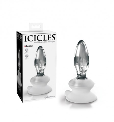 Стеклянная пробка Icicles No. 91 с силиконовой присоской, прозрачная (10, Ø 3.5 см)