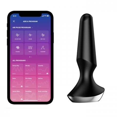 Анальная пробка с вибрацией Satisfyer Plug Ilicious 2, черная (13.5, Ø 3 см)